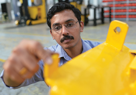 Highly committed: Anup was named &ldquo; employee of the year&rdquo; for his development of a truck